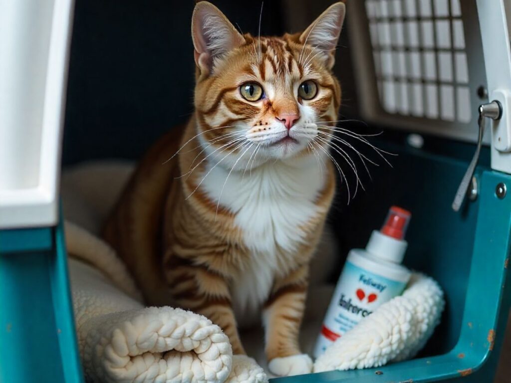 keep your cat calm during vet visits.