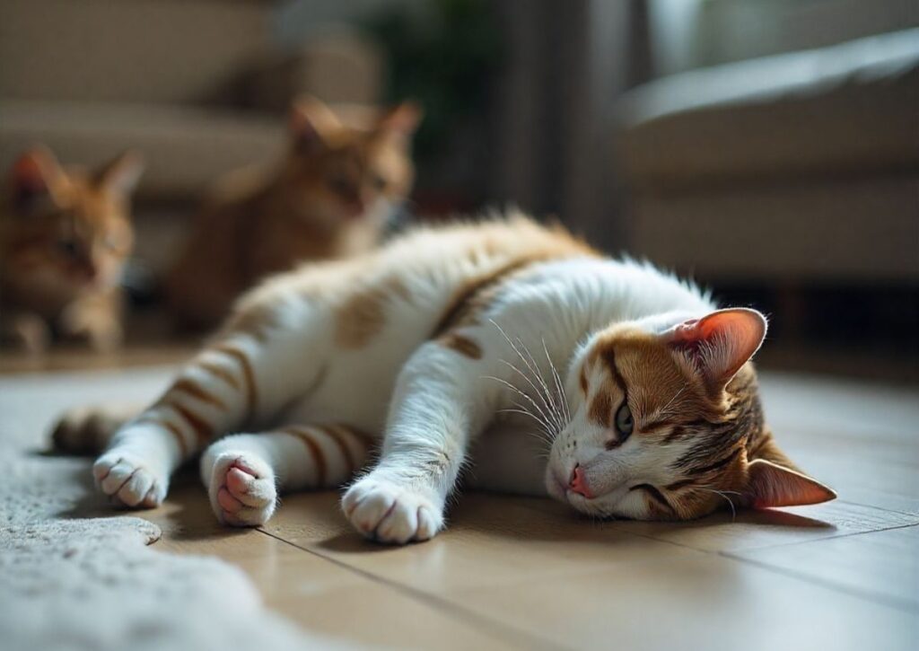 why cats roll over when they see you