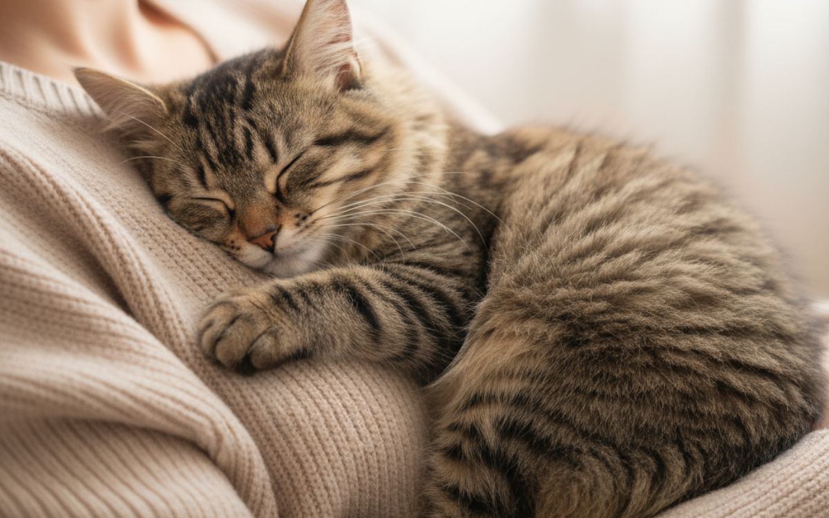 why does my cat sleep on my chest