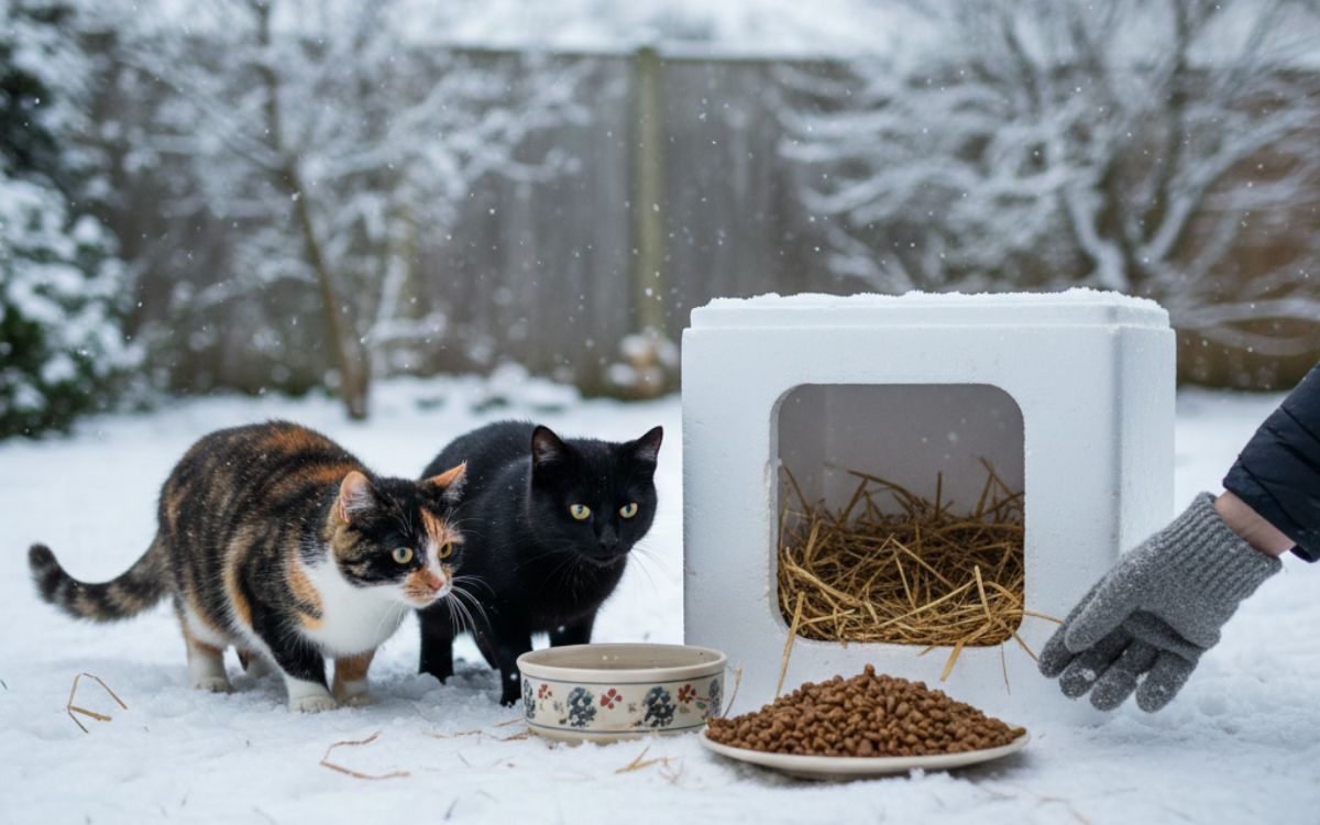 can cats survive outdoor in winter